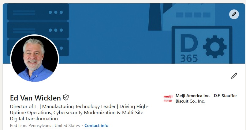 Ed Van Wicklen - LinkedIn Profile